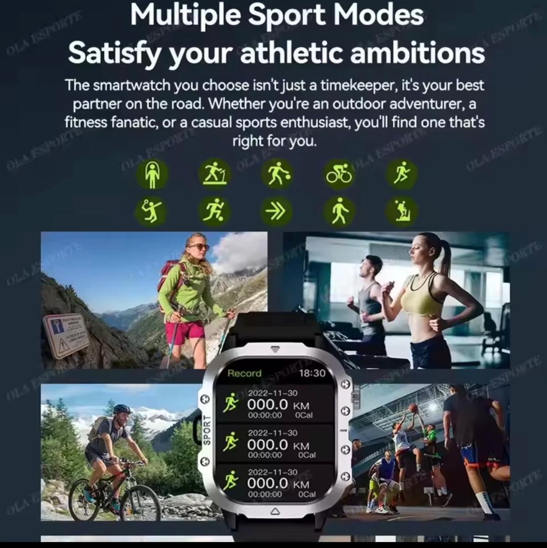 Military Smart Watch Men's GPS